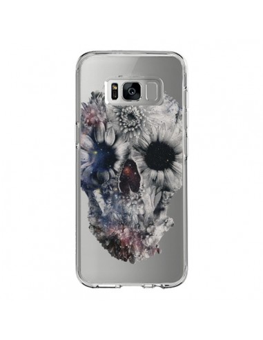 Coque Samsung S8 Floral Skull Tête de Mort Transparente - Ali Gulec