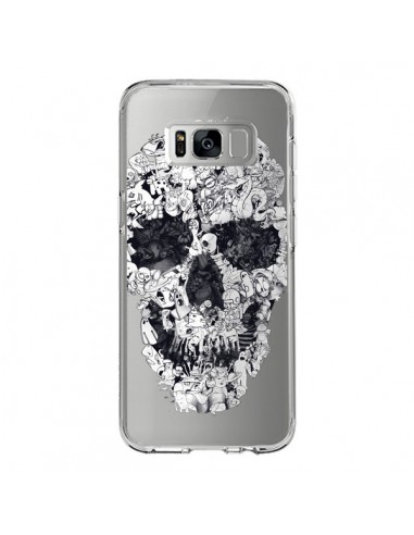 Coque Samsung S8 Doodle Skull Dessin Tête de Mort Transparente - Ali Gulec