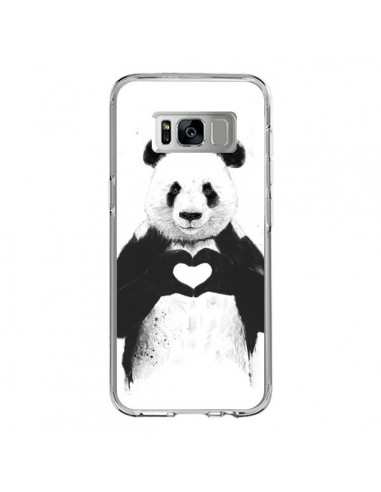 Coque Samsung S8 Panda Amour All you need is love - Balazs Solti