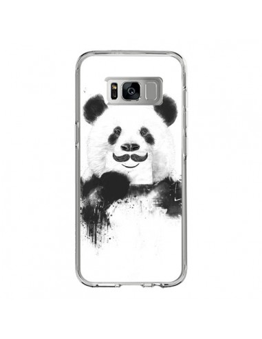 Coque Samsung S8 Funny Panda Moustache Movember - Balazs Solti