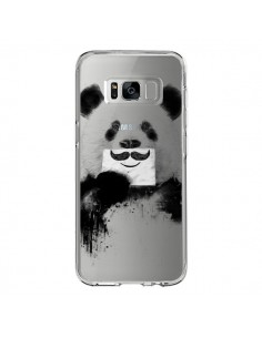 Coque Samsung S8 Funny Panda Moustache Transparente -...