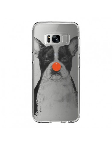 Coque Samsung S8 Clown Bulldog Dog Chien Transparente - Balazs Solti