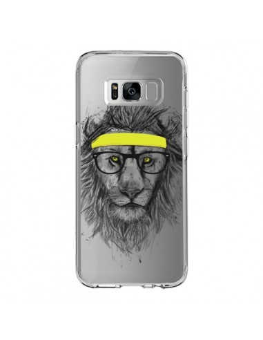 Coque Samsung S8 Hipster Lion Transparente - Balazs Solti