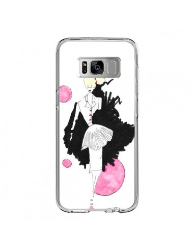 Coque Samsung S8 Demoiselle Femme Fashion Mode Rose - Cécile