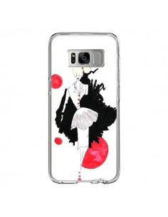 Coque Samsung S8 Demoiselle Femme Fashion Mode Rouge -...