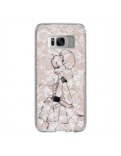 Coque Samsung S8 Croquis Dentelle Femme Fashion Mode -...