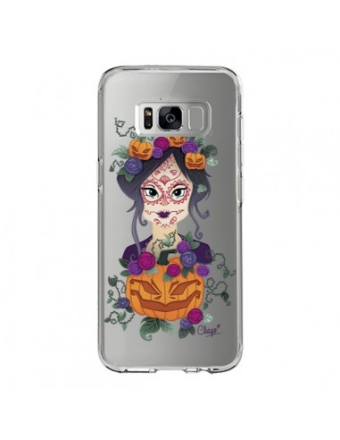 Coque Samsung S8 Femme Closed Eyes Santa Muerte Transparente - Chapo