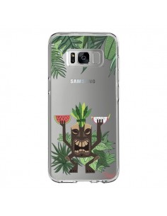Coque Samsung S8 Tiki Thailande Jungle Bois Transparente...