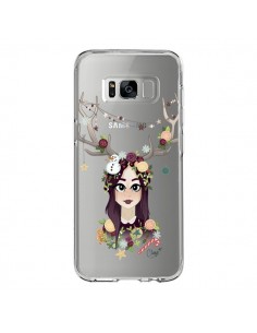 Coque Samsung S8 Christmas Girl Femme Noel Bois Cerf...