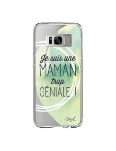 Coque Samsung S8 Je suis une Maman trop Géniale Vert...