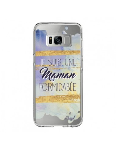 Coque Samsung S8 Je suis une Maman Formidable Violet Transparente - Chapo