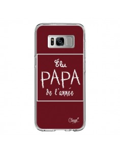 Coque Samsung S8 Elu Papa de l'Année Rouge Bordeaux - Chapo