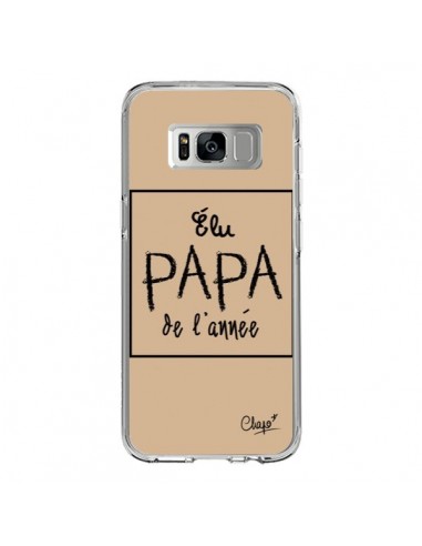 Coque Samsung S8 Elu Papa de l'Année Beige - Chapo