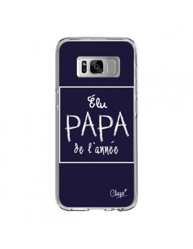 Coque Samsung S8 Elu Papa de l'Année Bleu Marine - Chapo