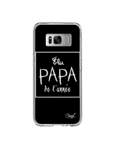 Coque Samsung S8 Elu Papa de l'Année Noir - Chapo