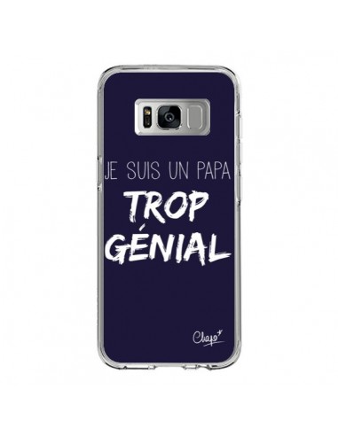 Coque Samsung S8 Je suis un Papa trop Génial Bleu Marine - Chapo