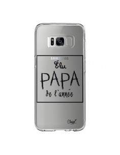 Coque Samsung S8 Elu Papa de l'Année Transparente - Chapo