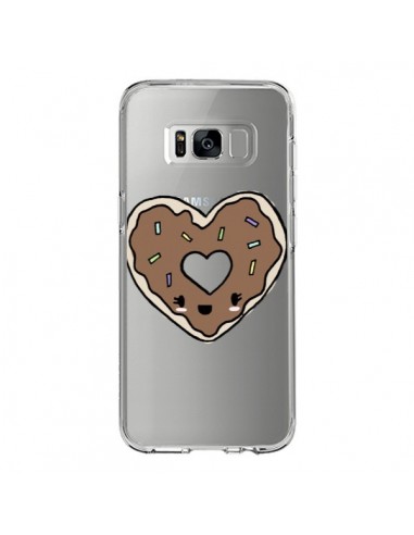 Coque Samsung S8 Donuts Heart Coeur Chocolat Transparente - Claudia Ramos