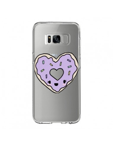Coque Samsung S8 Donuts Heart Coeur Violet Transparente - Claudia Ramos
