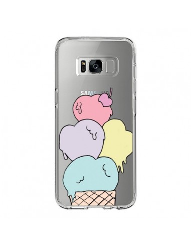 Coque Samsung S8 Ice Cream Glace Summer Ete Coeur Transparente - Claudia Ramos