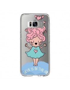 Coque Samsung S8 Love Is In The Air Fillette Transparente...