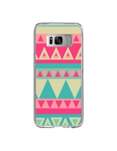 Coque Samsung S8 Azteque Rose Vert - Eleaxart