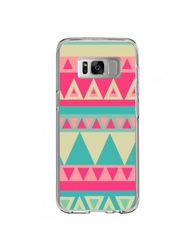 Coque Samsung S8 Azteque Rose Vert - Eleaxart