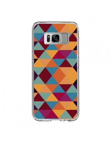 Coque Samsung S8 Azteque Triangle Orange - Eleaxart