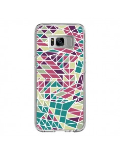 Coque Samsung S8 Azteque Triangles Vert Violet - Eleaxart