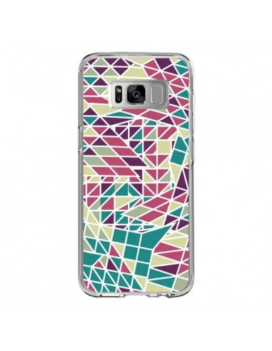 Coque Samsung S8 Azteque Triangles Vert Violet - Eleaxart