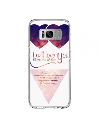 Coque Samsung S8 I will love you until the end Coeurs - Eleaxart