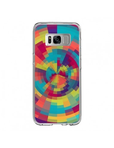 Coque Samsung S8 Spirale de Couleurs Rouge Vert - Eleaxart