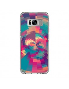 Coque Samsung S8 Spirales de Couleurs Rose Violet - Eleaxart