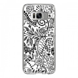 Coque Samsung S8 Azteque Blanc et Noir - Eleaxart