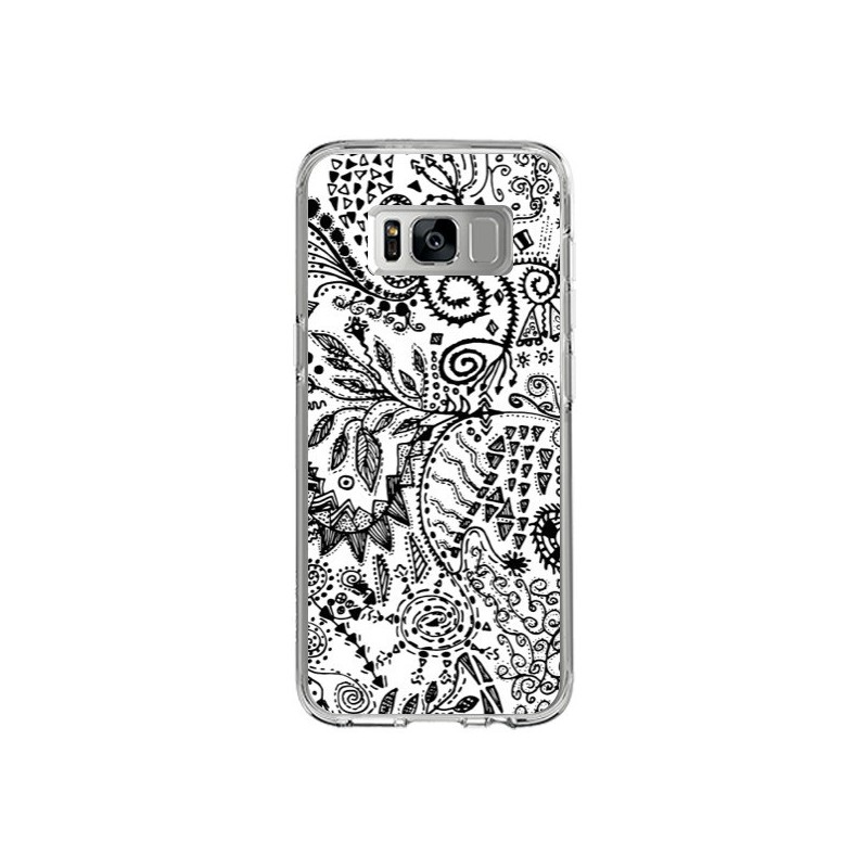Coque Samsung S8 Azteque Blanc et Noir - Eleaxart
