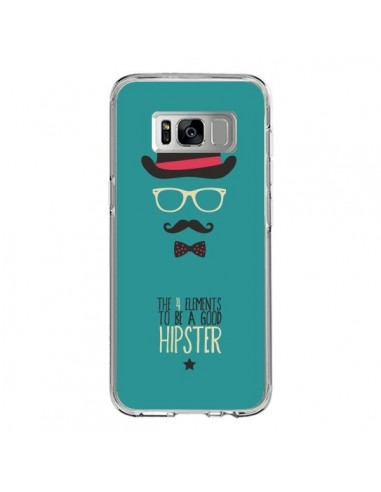 Coque Samsung S8 Chapeau, Lunettes, Moustache, Noeud Papillon To Be a Good Hipster - Eleaxart