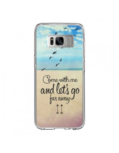 Coque Samsung S8 Let's Go Far Away Beach Plage - Eleaxart