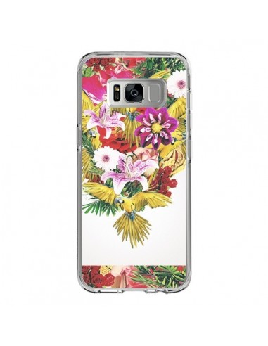 Coque Samsung S8 Parrot Floral Perroquet Fleurs - Eleaxart