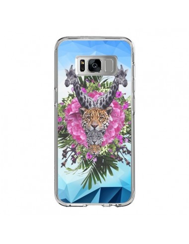 Coque Samsung S8 Girafes Lion Tigre Jungle - Eleaxart