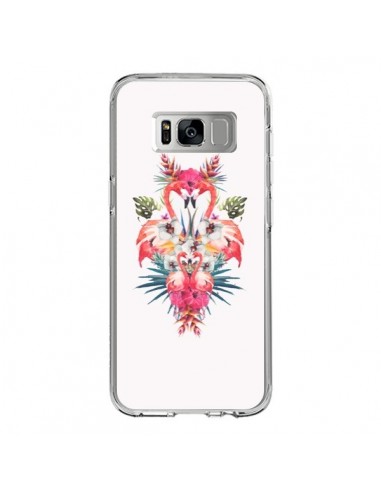 Coque Samsung S8 Tropicales Flamingos Tropical Flamant Rose Summer Ete - Eleaxart
