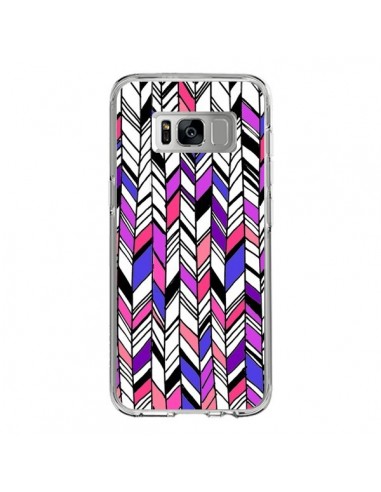 Coque Samsung S8 Graphic Azteque Rose Violet -  Léa Clément