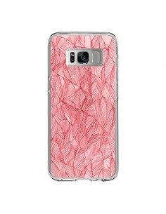 Coque Samsung S8 Courbes Meandre Rouge Cerise -  Léa Clément