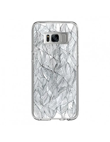 Coque Samsung S8 Courbes Meandre Blanc Noir -  Léa Clément