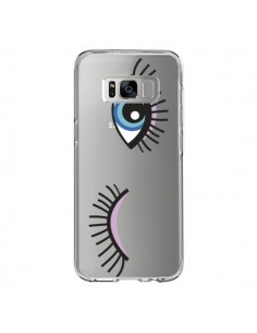 Coque Samsung S8 Eyes Oeil Yeux Bleus Transparente -  Léa...