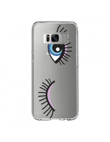 Coque Samsung S8 Eyes Oeil Yeux Bleus Transparente -  Léa Clément