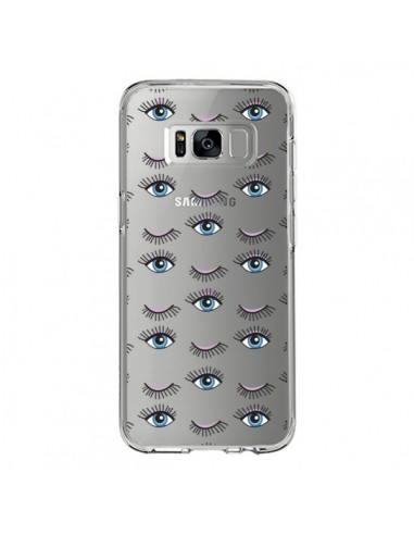 Coque Samsung S8 Eyes Oeil Yeux Bleus Mosaïque Transparente -  Léa Clément