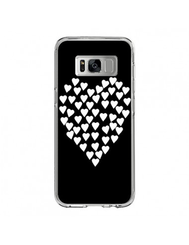 Coque Samsung S8 Coeur en coeurs blancs - Project M