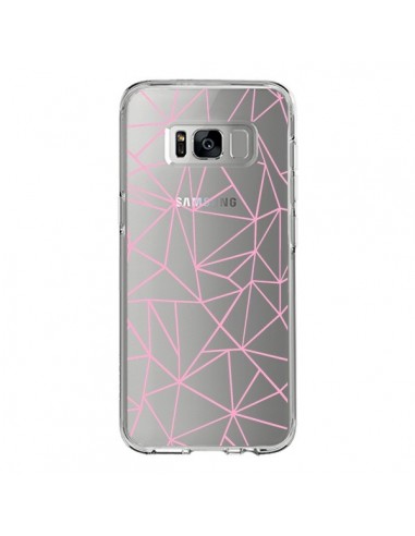 Coque Samsung S8 Lignes Triangle Rose Transparente - Project M