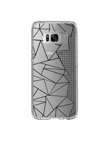 Coque Samsung S8 Lignes Grilles Side Grid Abstract Noir Transparente - Project M