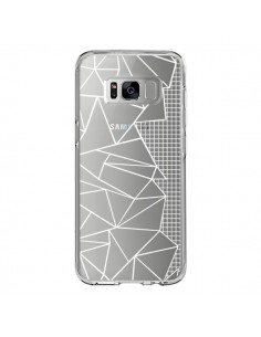Coque Samsung S8 Lignes Grilles Side Grid Abstract Blanc...